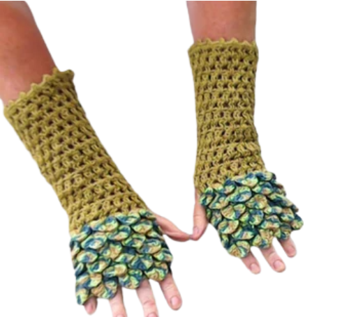 Luftmaschenring, um fingerless Handschuhe zu häkeln