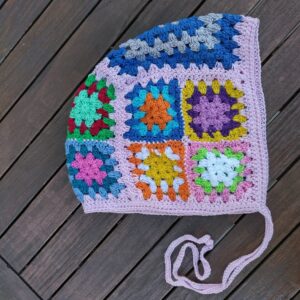 Handgehäkelte Mütze - handgefertigte Boho Haube Modell Lill 4