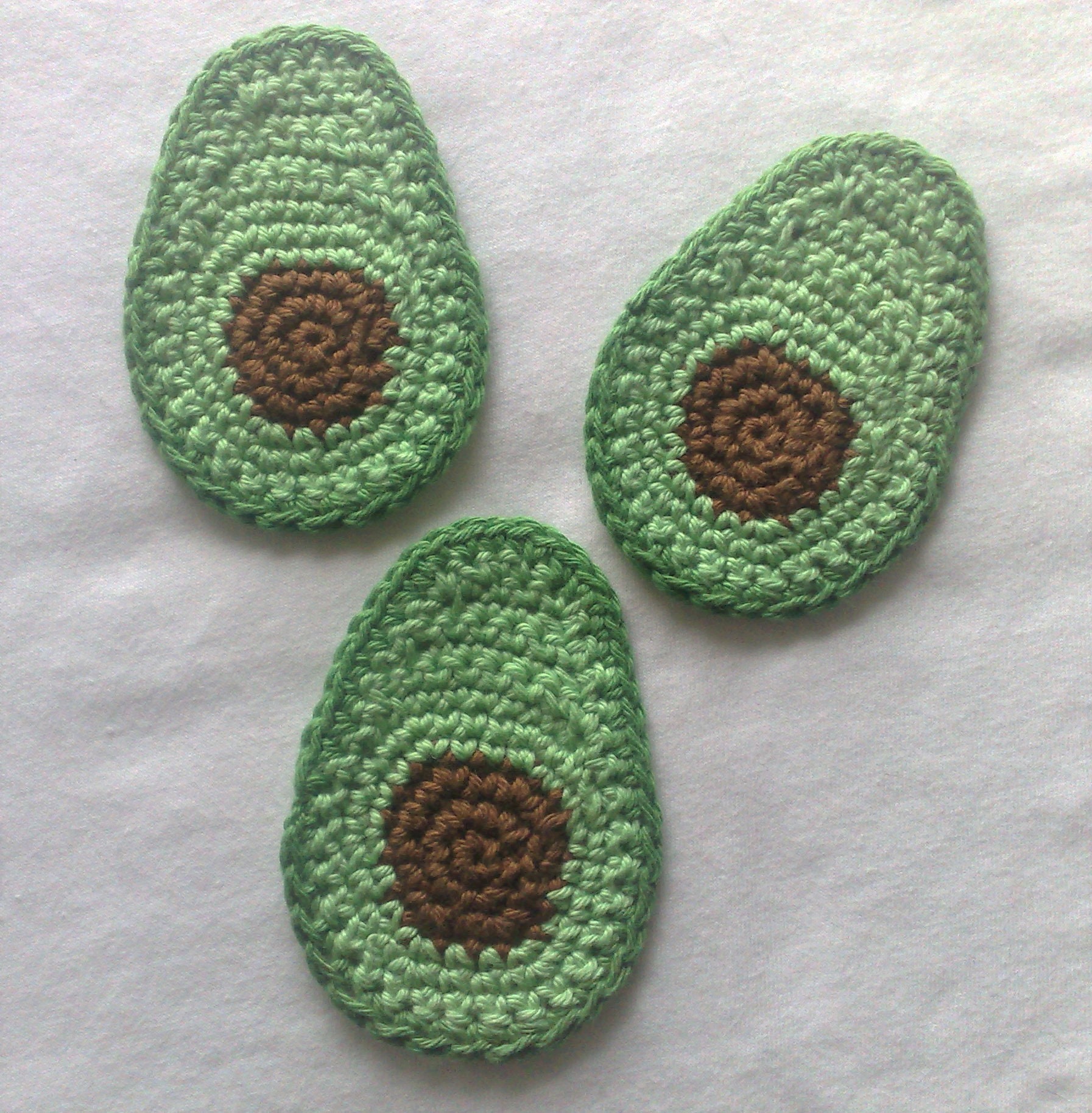 Gehäkelte Avocado Applikation süßer Lebensmittel Aufnäher – Bild 2