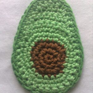 Gehäkelte Avocado Applikation süßer Lebensmittel Aufnäher