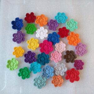 Häkelblumen - bunte Blümchen gehäkelt